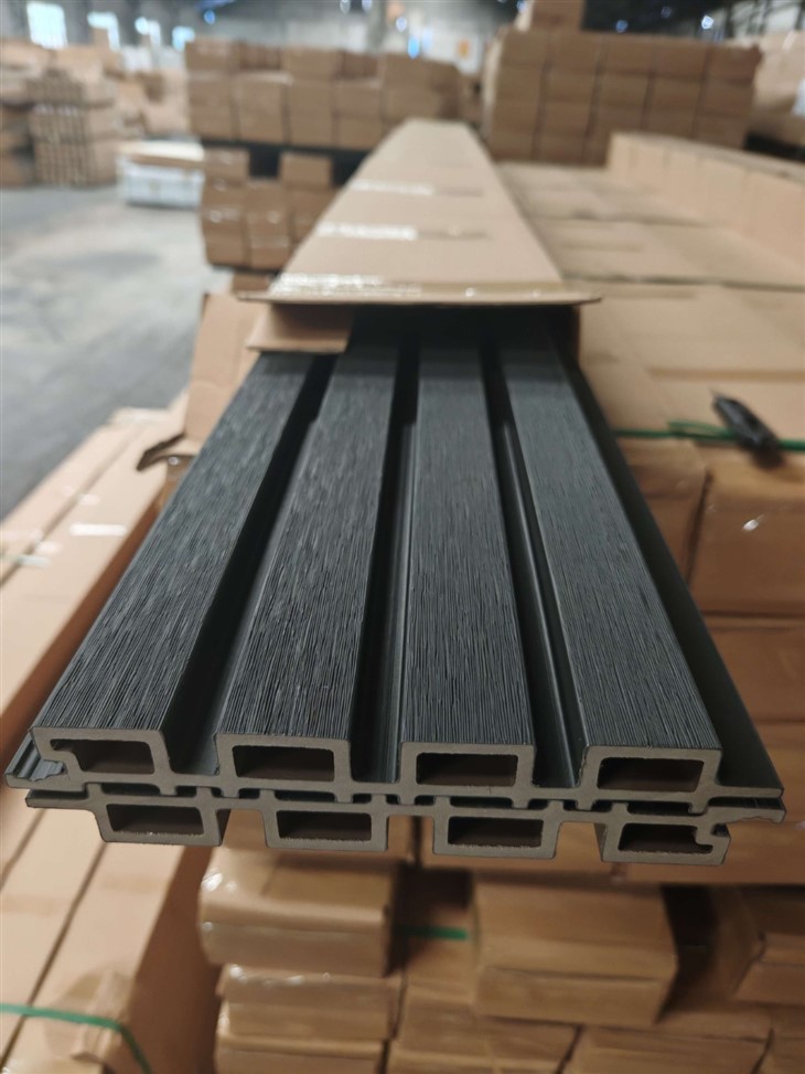 Co-extrude Gray Outdoor WPC Wall Cladding Exterior Facade suppliers