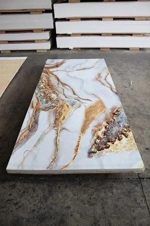 Fireproof Fashion Design PVC marmurowy panel ścienny SPC Panel ścienny SPC